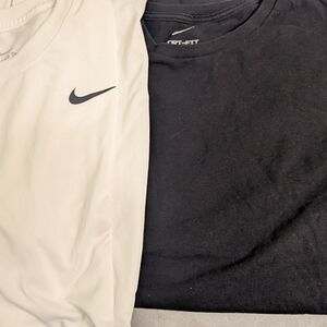 Nike Men's Short Sleeve Dri-Fit Tees in Black and White